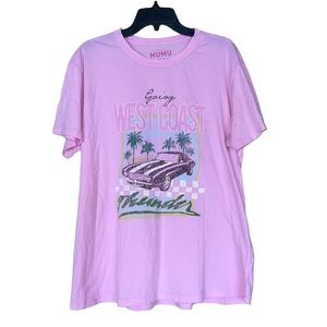 Show Me Your Mumu Pink West Coast Oversize Graphic Tee
